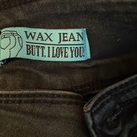 Wax Jean Butt I Love You Skinny Jeans Size 13 Black Stretch 3 Button - Picture 7 of 11